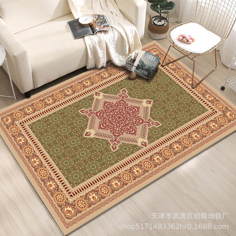 Retro Ethnic Style Carpet, Living Room Floor Mat Bosmia B & B Hotel Carpet Outdoor Tent Mat