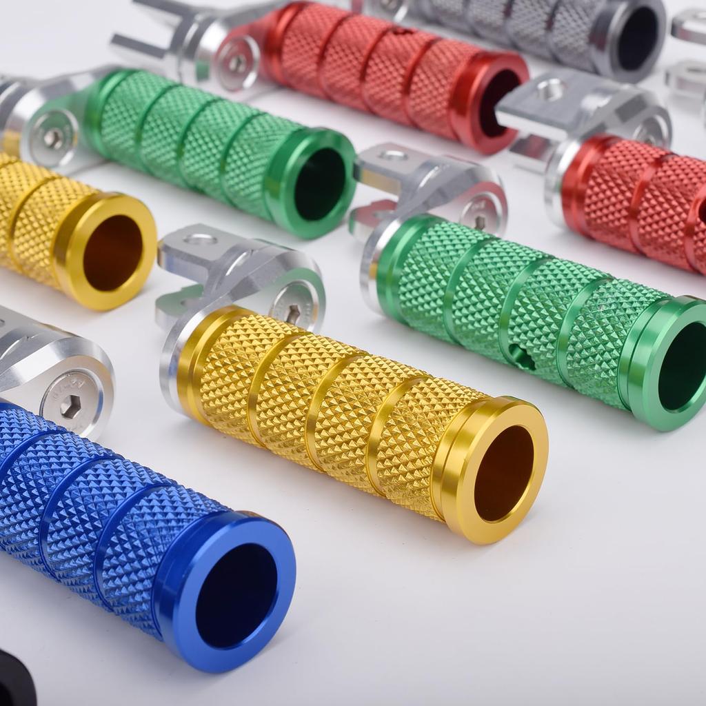 Adjustable Aluminum Steps for Suzuki GSX-S750 (2017-2024) with Non-Slip Multi-Steps (Gray)