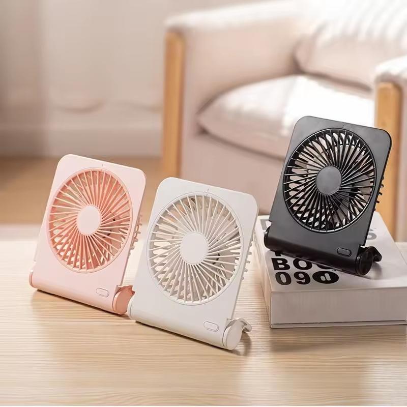 3 Speed Ultra Thin USB Rechargeable Desktop Fan Quiet Operation Energy Saving for Office Desk Use