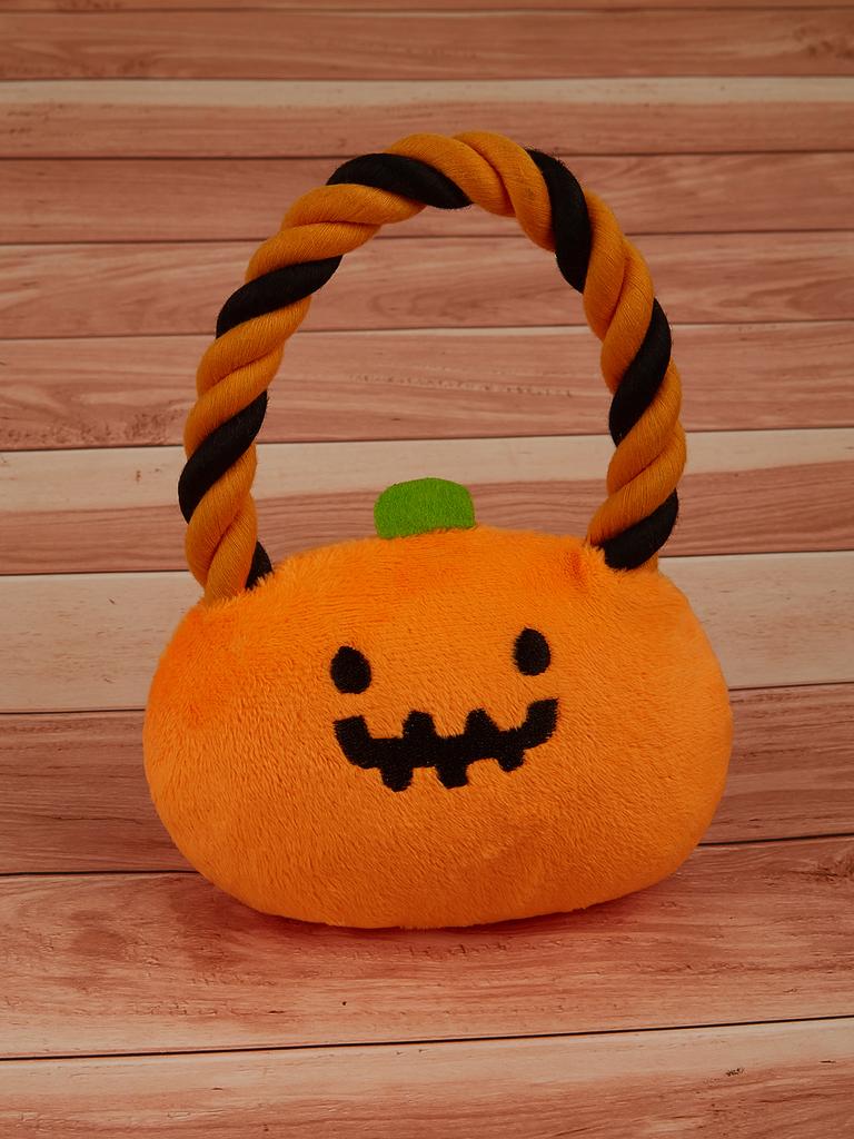 Hundleksaker för Små Medelstora Raser Halloween Pumpa & Fladdermus Rep Tuggleksak Hållbara Tuffa Pipande Valpleksaker för Husdjursgåvor Mjuk Plus