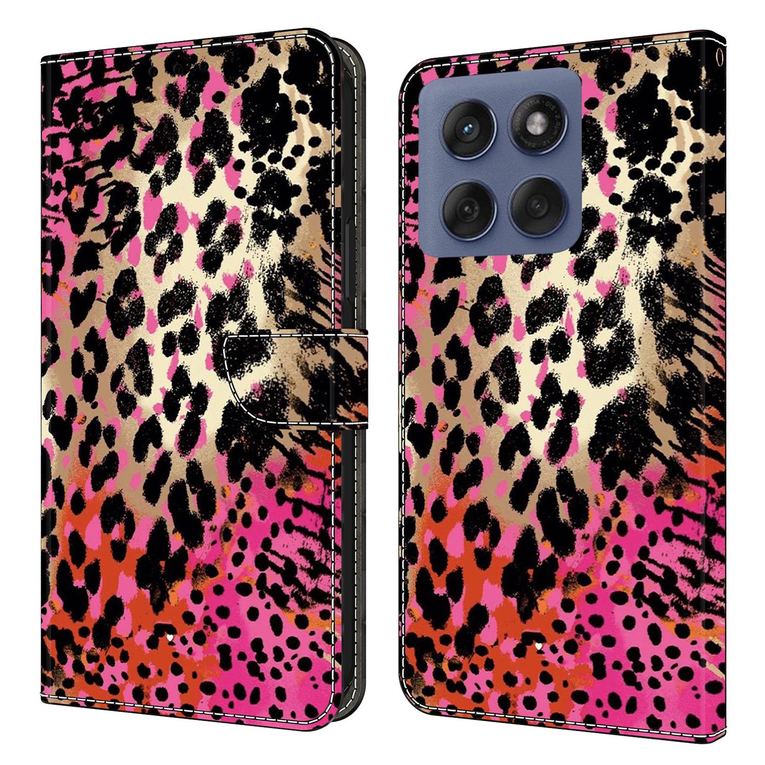 

Для Motorola Edge 60 Fusion 5G/Edge 60 5G Чехол Кошелек Подставка С Принтом Искусственная Кожа Флип-чехол для Телефона Black and Red Spots