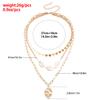 Summer punk style multi-layer shell necklace ocean wind retro love necklace necklace