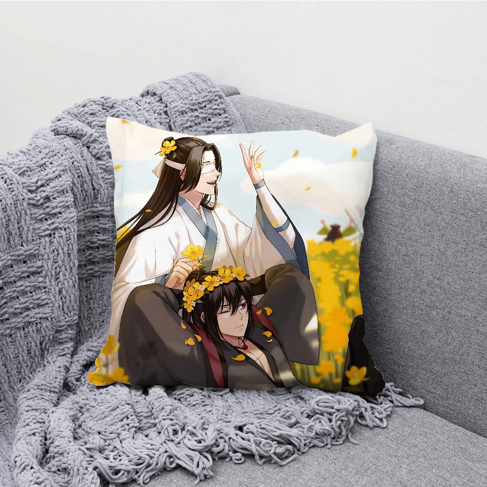 Mo Dao Zu Shi Pillow Case Print Polyester Fiber 40X40 cm Home Sofa Throw Cushion Cover Decoration