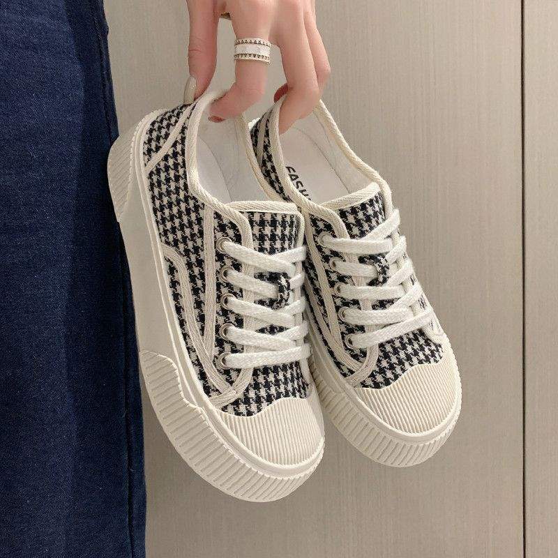 Segeltuchschuhe Plateau Frühling und Herbst Ein-Pedal Sportschuhe Board Schuhe ins Trend