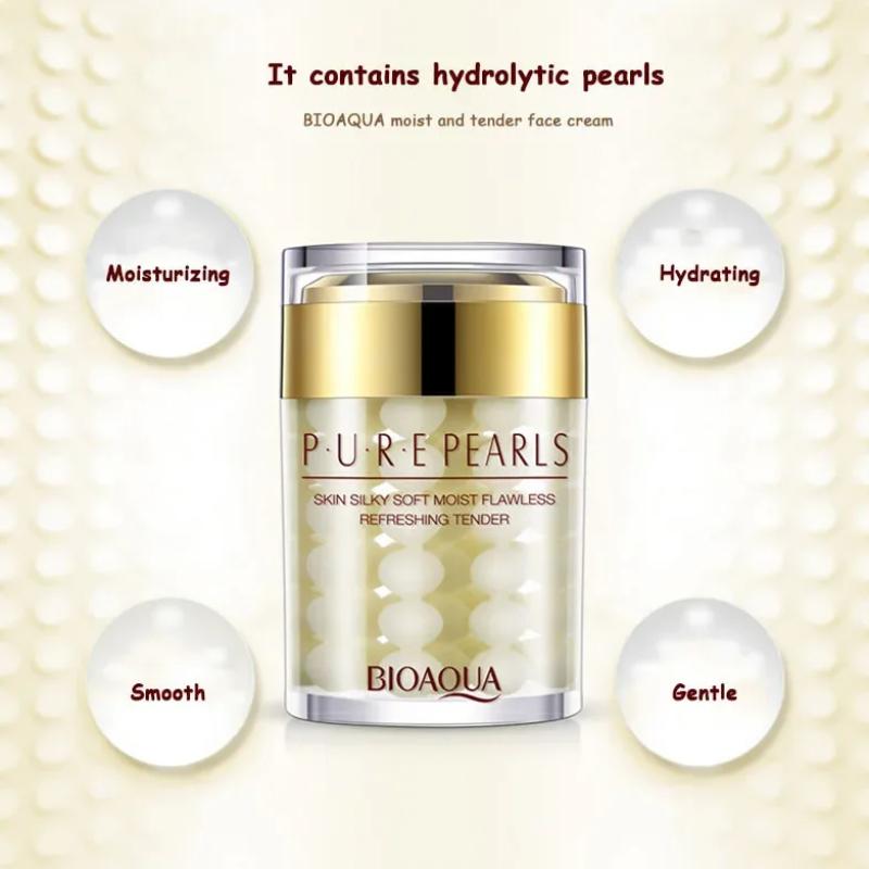 BIOAQUA Masque de Nuit Hydratant Perle Naturelle Soin du Visage Hydratant Contrôle du Sébum Masque Facial Nuit Crème de Soin pour la Peau