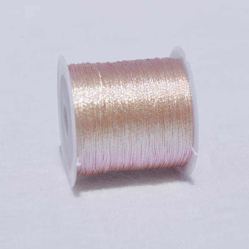 50Meters 0.4mm Colorful Thread For DIY Handmade Necklace Bracelet Braided Rope Embroidery Crochet String Jewelry Making 2046
