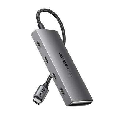UGREEN 10Gbps Datenkonverter-Erweiterung Kompatibel mit MacBook iPad Galaxy und Mehr USB-C Hub, 4-in-1 USB-C 3.2 Ports, Hochgeschwindigkeitsübertragung, Adapter,