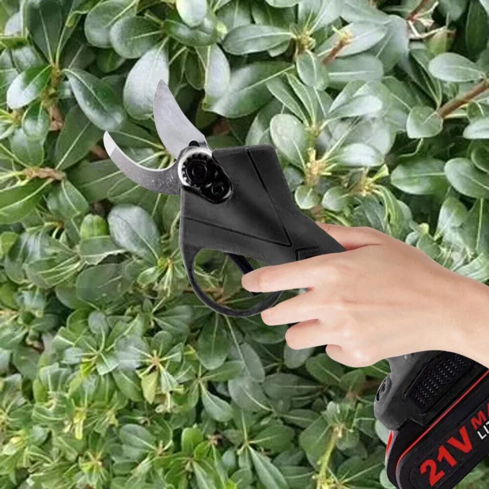 21V 50w Cordless Electric Branch Scissors 35mm Pruning Shear 2*7500mA Lithium Rechargeable Garden Cutter Tool Fruit Tree Trimmer
