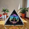 Small Orgonite Pyramids 5.5x4.5cm – Chakra Buddha – Black Tourmaline Chips
