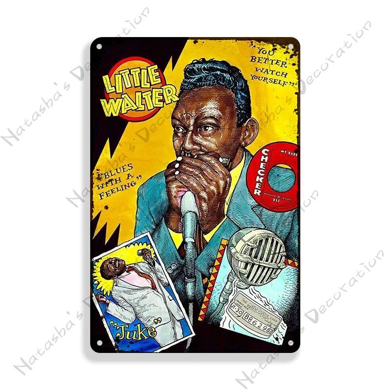Classic Blues Metal Tin Sign Music Metal Poster Garage Cafe Wall Decor Old Fashion Metal Plaque Vintage Poster Wall Plate