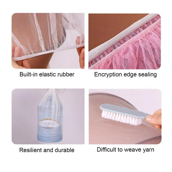Baby Stroller Mosquito Net Breathable Mesh Lightweight Stroller Mosquito Protection Cover Foldable Universal Full Cover Stroller Netting with Elastic