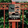 2D Flat 1pc Metal Wall Decor Sign - Aluminium, Veterans Tribute, Rustic Metal, Ideal for Independence Day & Memorial Day Decor, Wall Hanging for