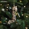 Cross-border Electroplated Christmas Tree Ornaments: Golden Snowflake & Reindeer Pendants