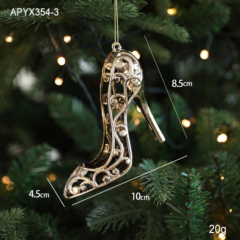 Cross-border Electroplated Christmas Tree Ornaments: Golden Snowflake & Reindeer Pendants