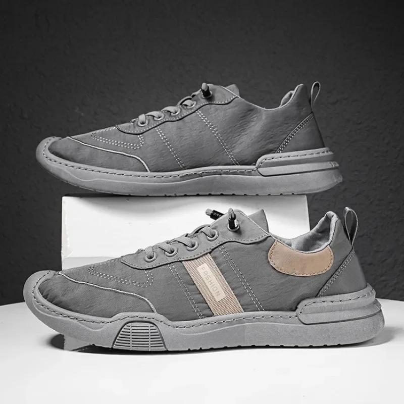 Herren Vulkanisierte Schuhe Koreanisch Atmungsaktiv Eis Seide Lässige Sportschuhe 2024 Trendig Vielseitig Bequem Leicht Herren Slipper