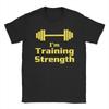 Im Training Strength Barbell Fitness Weightlifting Wellness T Shirt Summer  Pure Cotton T Shirts For Couple Popular Tshirt