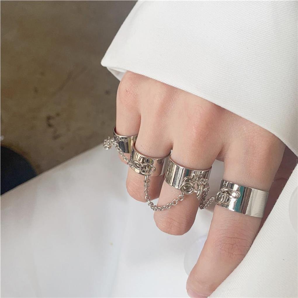 Punk Opening Ring Cool Hiphop Fashion Party Beach Work Date Wedding Bride Trendy Decoration Street Jewelry for Women Man