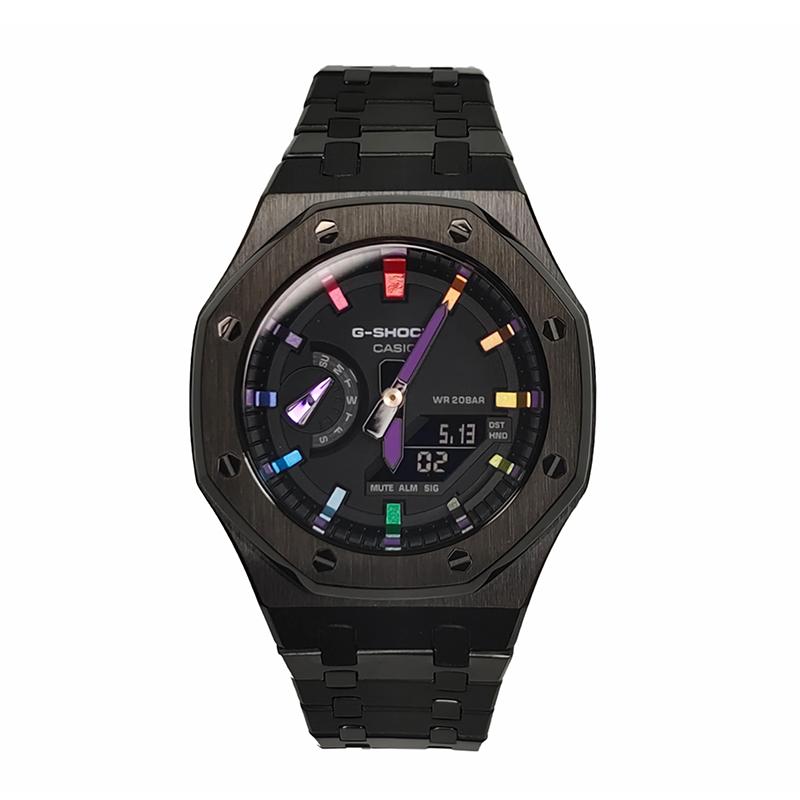 Casio Men Liquid Crystal,Analog Dual Display Series 44mm Black Watch GA-2100SKE-7A(Watch3--)