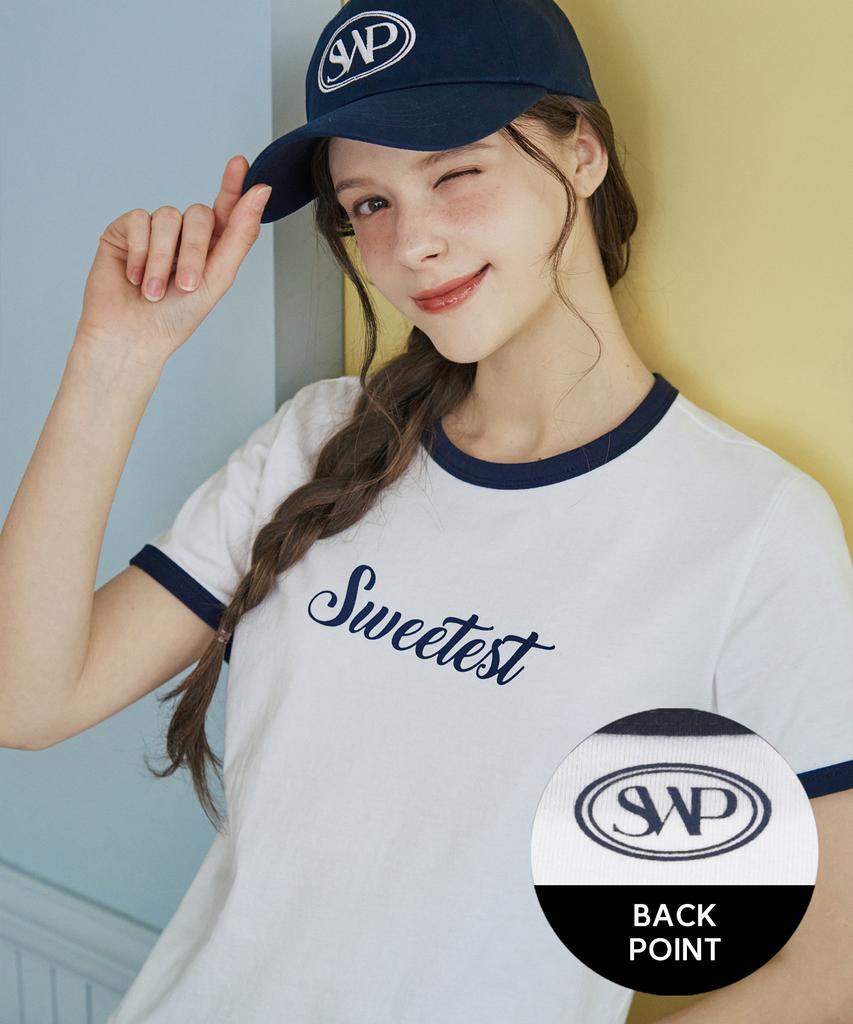 SWEET SOUP Lettering Ringer T-Shirt_O/White(Wb4Stf1)