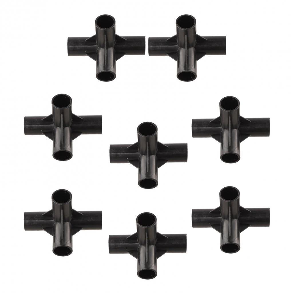 Simplify Your For DIY Projects with 8PCS Reliable Black PVC Connectors