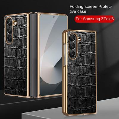 Pour Samsung Galaxy Z Fold 7 Étui Luxe Cuir PU Antichoc Coque Arrière Protectrice Pour Z Fold 7 6 5 4 3 Coque de Téléphone