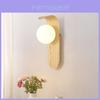 Modern Walnut Wood Grain Wall Lamp With Led Light For Living Room Decor