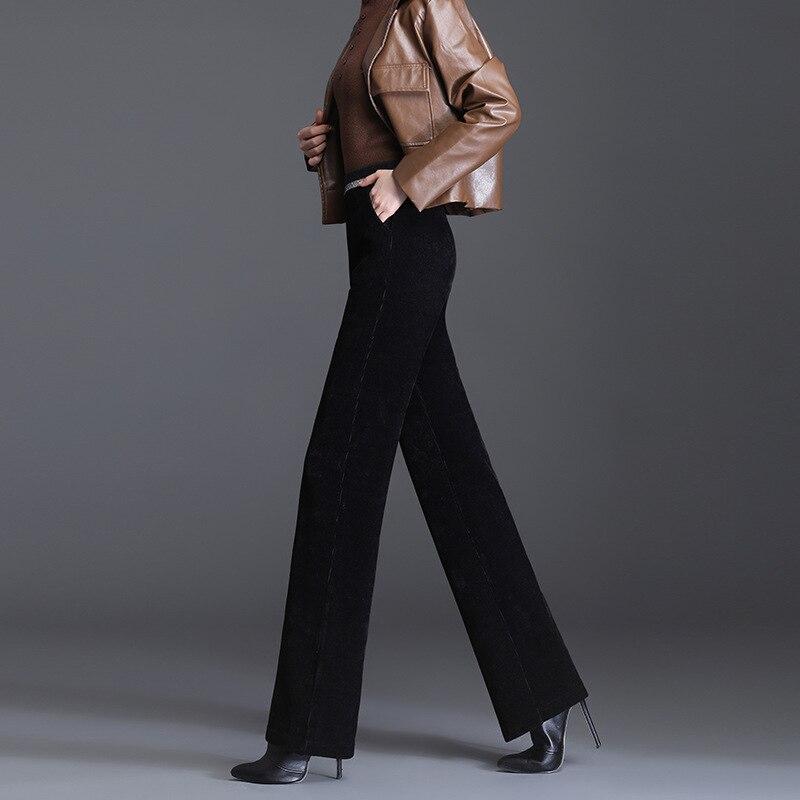 

Осень-зима мешковатые брюки эластичные широкие брюки винтажные спортивные штаны повседневные эластичные вельветовые брюки с высокой талией женские с буквенным принтом XXL