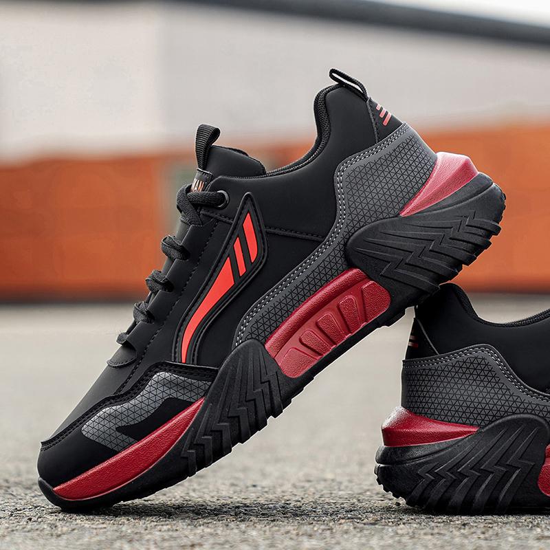 LOEIKAN Men s Athletic Chunky Sneakers - Non-Slip Thick Sole Running Shoes, Sporty Casual Walking Shoes for Men 39