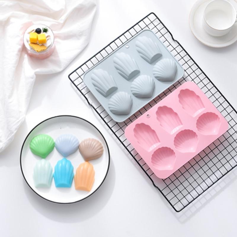 6Cavity Madeleine Silicone Mold Chocolate Mold Mousses Cake Bakings Tool