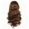 Long Wavy Brown Wig with Bangs Synthetic Women Lolita Cosplay Fluffy Natural Heat Resistant Hair Wig for Daily Party