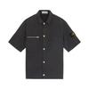 FW24 Pima Cotton Minimalist Classic Badge Sleeve Label Short Sleeve Shirt Unisex Shirts 811512410-V0029