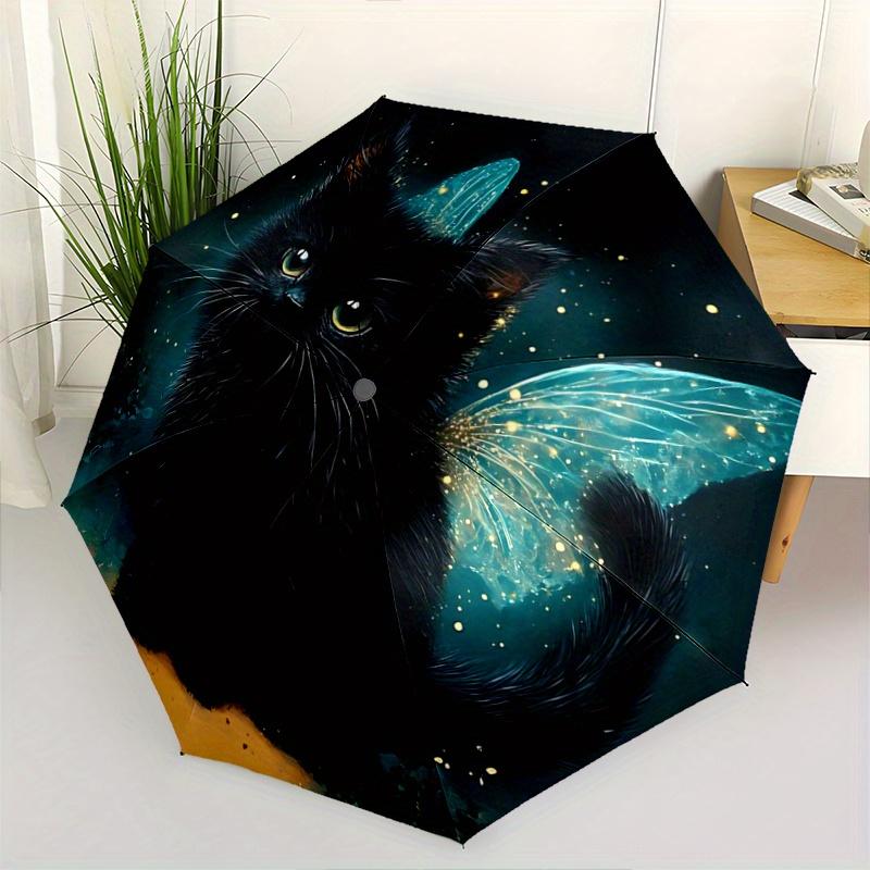 

1pc Cat with Butterfly Wings Automatic Opening and Closing Folding - A Good Choice for Gifts, Fashionable and Convenient Fashion Umbrella With Cute Ca