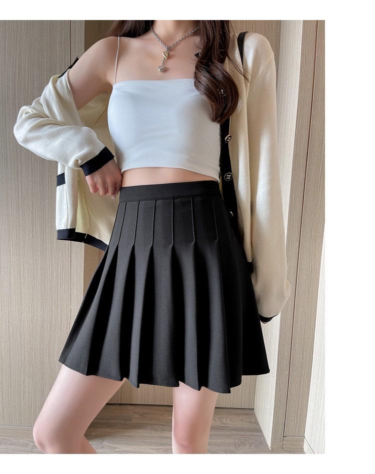 High-Waisted Pleated Mini Skirt - Autumn/Winter Fashion, Trendy Slim Fit for Women