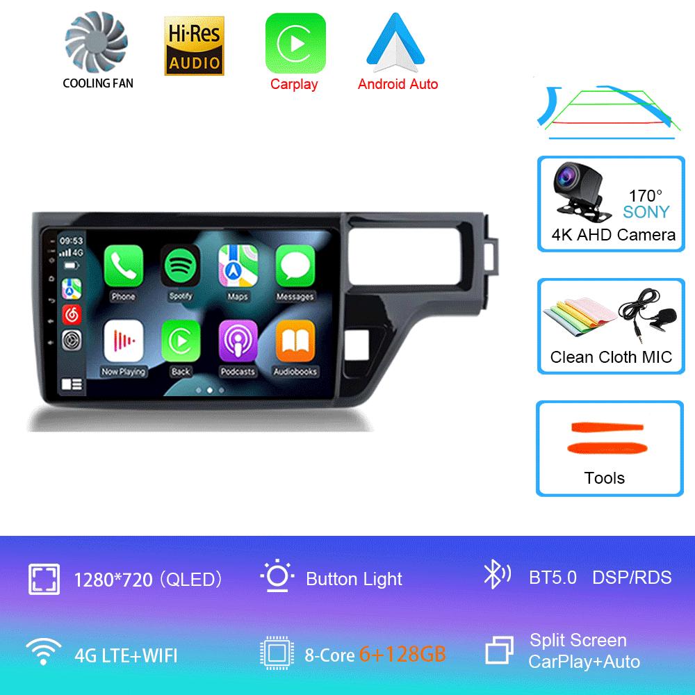 For Honda Stepwgn 5 2015 - 2021 RHD Car Radio Multimedia Headunit QLED System Navigation GPS Auto Android14 2Din DVD