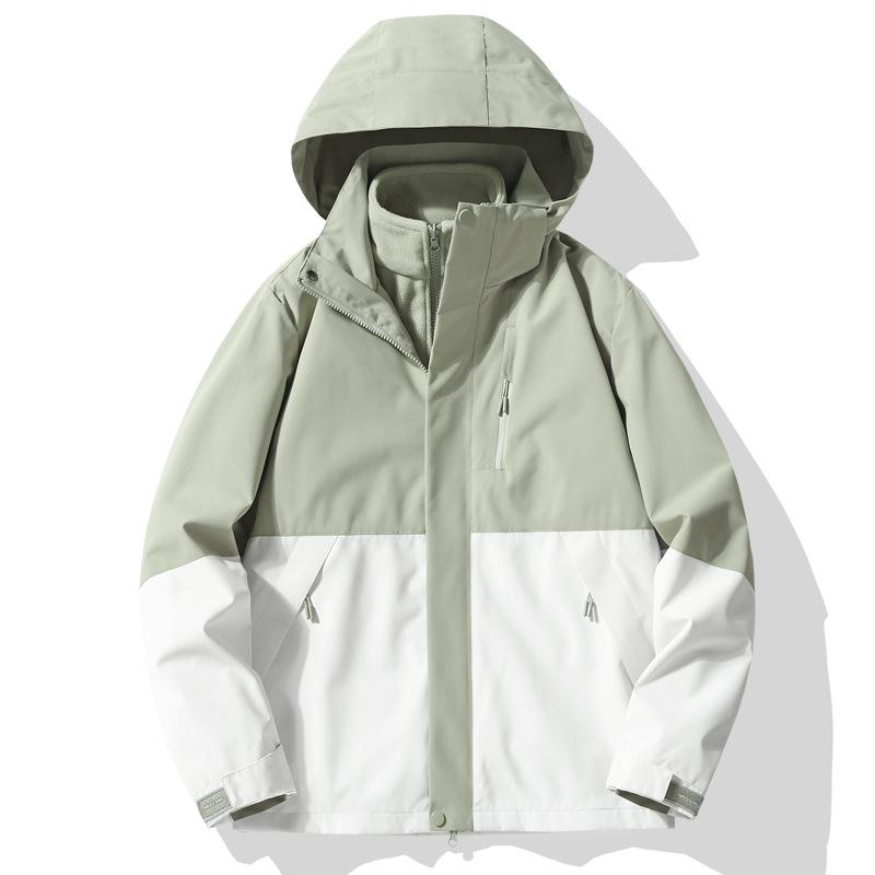New style windproof jacket for autumn and winter, three-in-one outdoor skiing and mountaineering clothing for couples