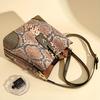 Unique Snake Print Tote Bag Gradient Color with Adjustable Shoulder Strap Multiple Compartments Golden-Tone Hardware Crossbody Purse for Everyday Use