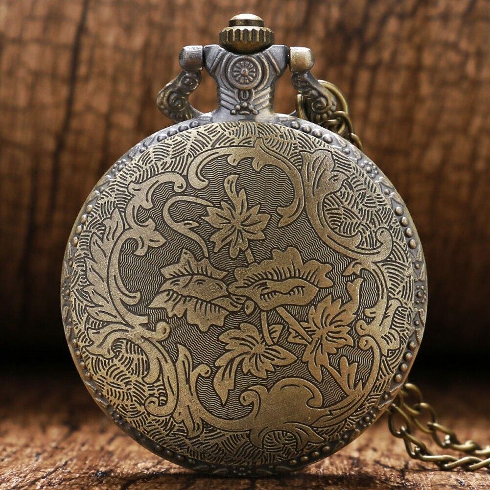 Pendant Animal Zodiac Pocket Watch Vintage Charm Unisex Fashion Quartz Pocket Watch Necklace