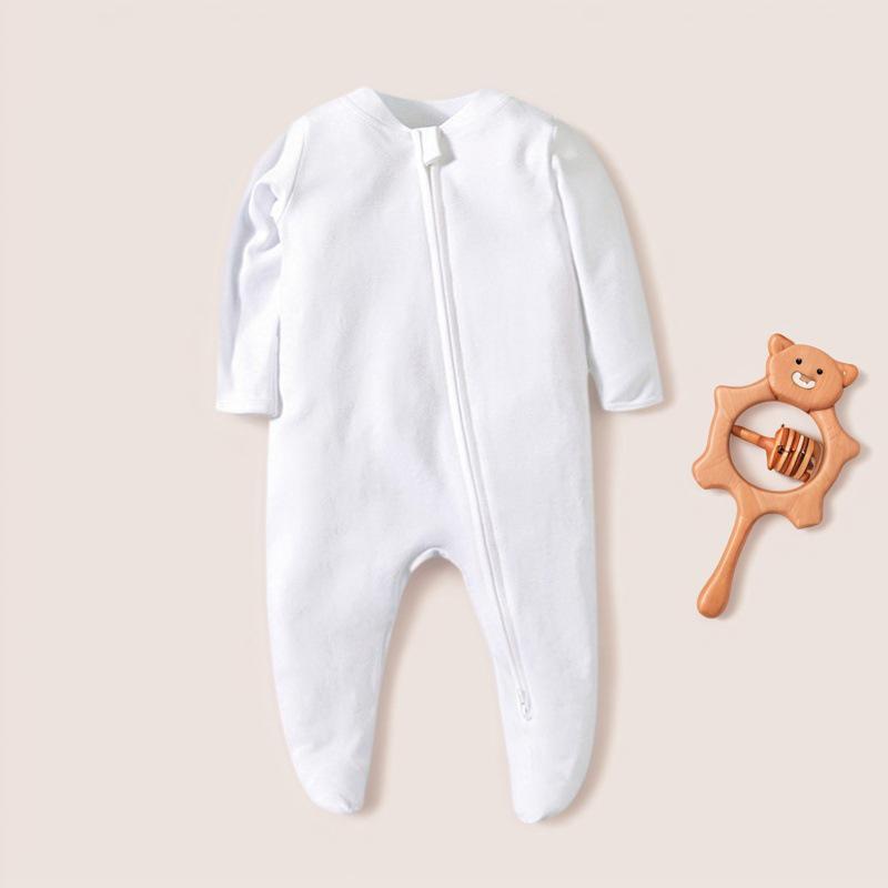 

Летний ромпер для новорожденного: Тонкий, с длинным рукавом, на двойной молнии, дышащий, боди для ползания с ножками 66 cm (6-9 Months)