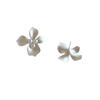 European and American pearl flower stud earrings white colored petal earrings women's high sense light luxury temperament niche earrings