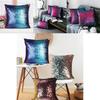 Luxurious Sequin Pillow Cover Double-sided Reversible Meteor Shower Design For Sofa Or Bedroom Decor