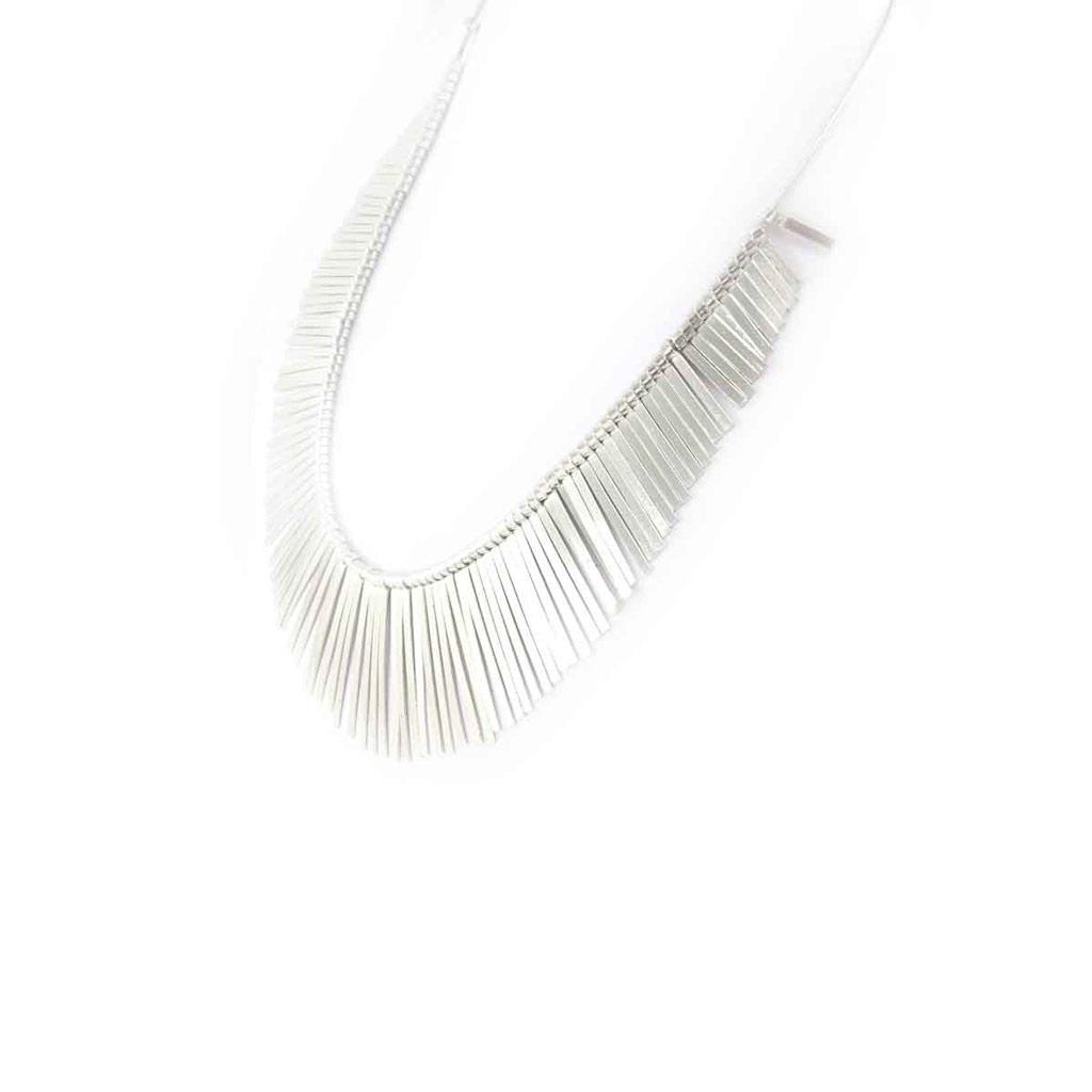 Les Trésors De Lily [J7957] - Silver 'Kilimanjaro' Necklace