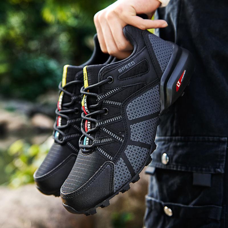 

Летняя новая легкая и дышащая мужская сетчатая обувь для спорта на открытом воздухе и отдыха, мужская нескользящая обувь для физических тренировок и альпинизма 40 чёрный