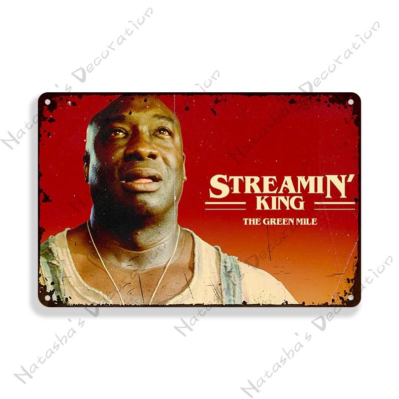 Movie Vintage Poster The Green Mile Metal Sign Retro Metal Poster Wall Decorative Sign Home Club Garage Club Bar Metal Plaque