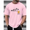 Unisexs Beer Pattern Printed Casual Crew Neck Tshirt Friday Very Suitable For Casual Wear Unisexs And Unisexs 2026 Summer T Shirt