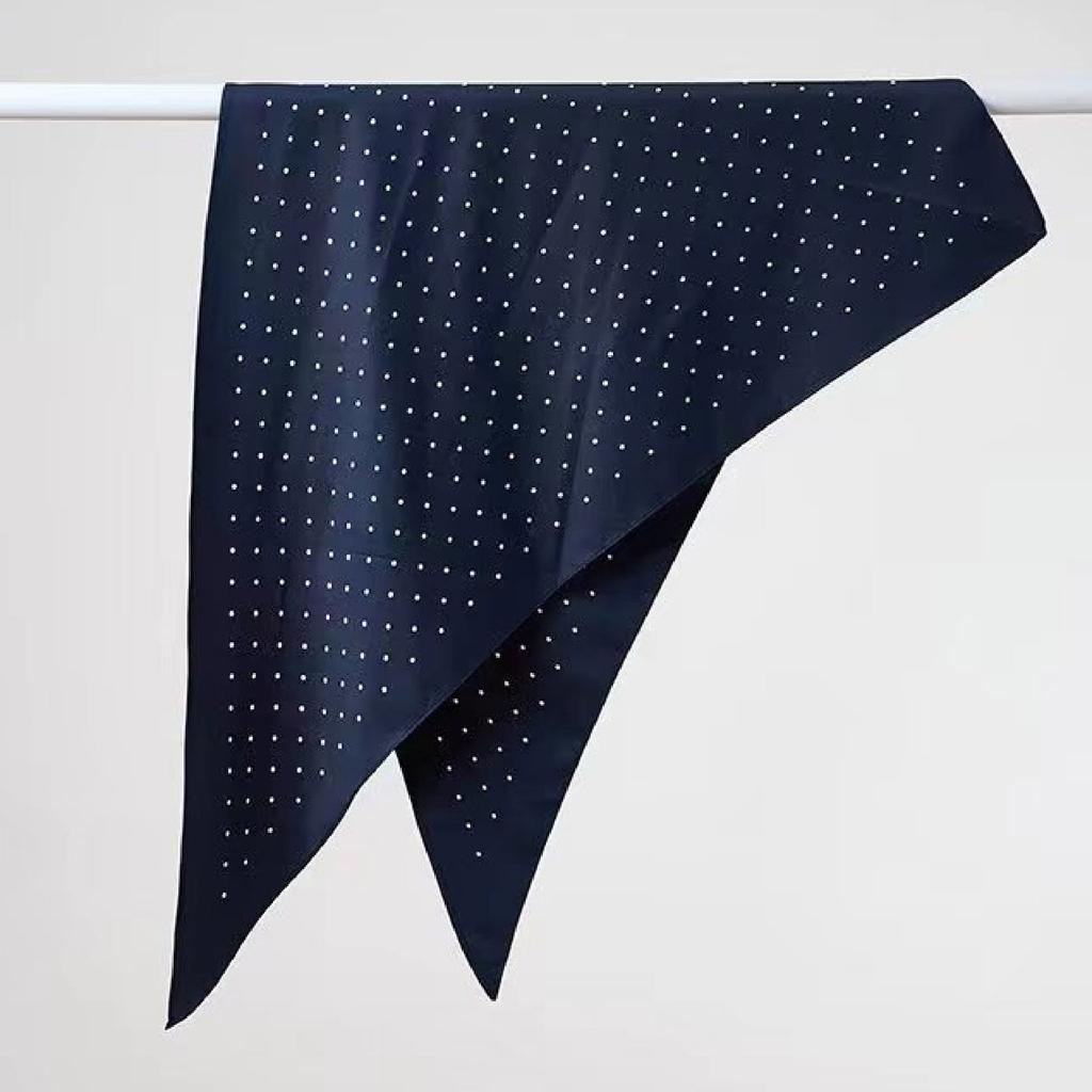 Waist Accessories Triangle Silk Scarf Waist Seal Women'S Decoration With Dress Waist Belt Accessories Scarf Vintage Polka Dots