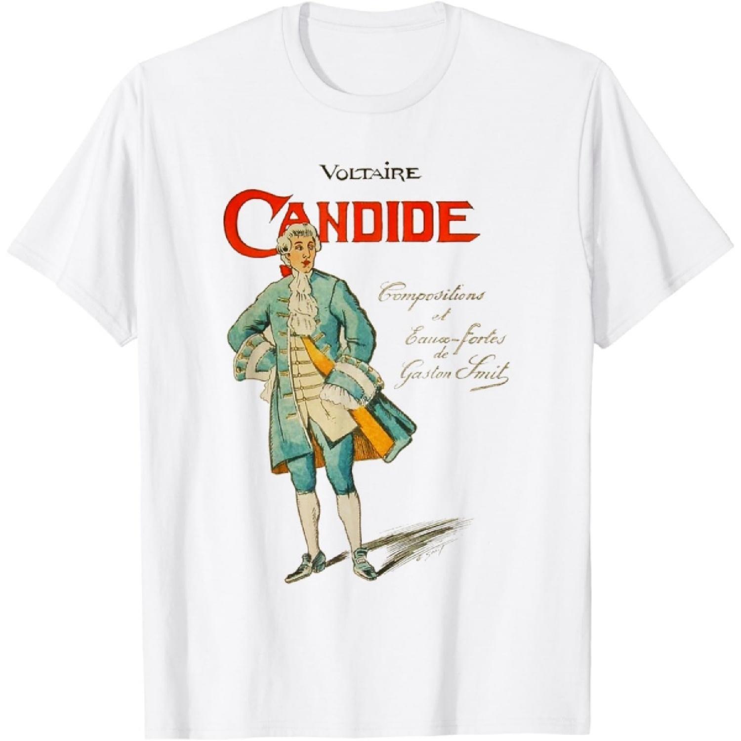 

Candide or Optimism Voltaire Vintage Book Cover T-Shirt XXXXXL білий