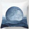 Blue Tone Style Printed Square Pillowcase Car Sofa Cushion Cover Decorative Home Decoration Bohemian Throw Pillow Covers40x40cm