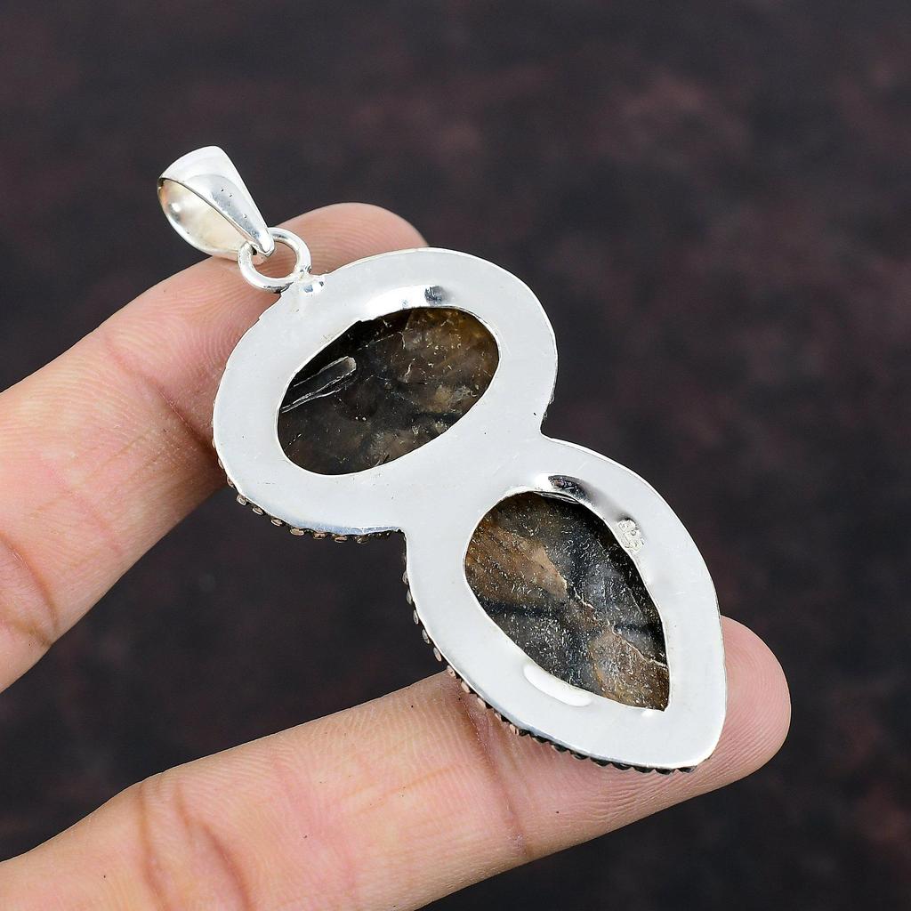Chiastolite Pendant Latest Design Jewelry 925 Sterling Silver Pendant Gemstone Handmade Jewelry Vintage Pendant Gift For Her Elegant Pendant