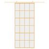 Vidaxl Sliding Door, Gold, 90X205 Cm, Transparent ESG Glass