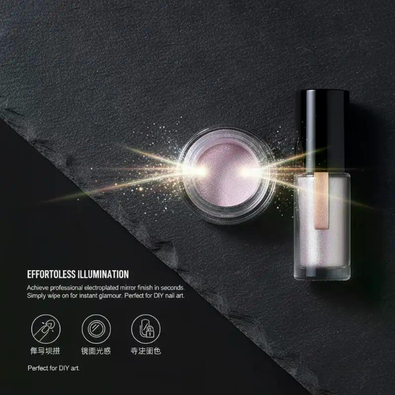 Moonlight White Pearl Chrome Rubbing Powder Aurora Glitter Pigment Nail Art Decor Supplies